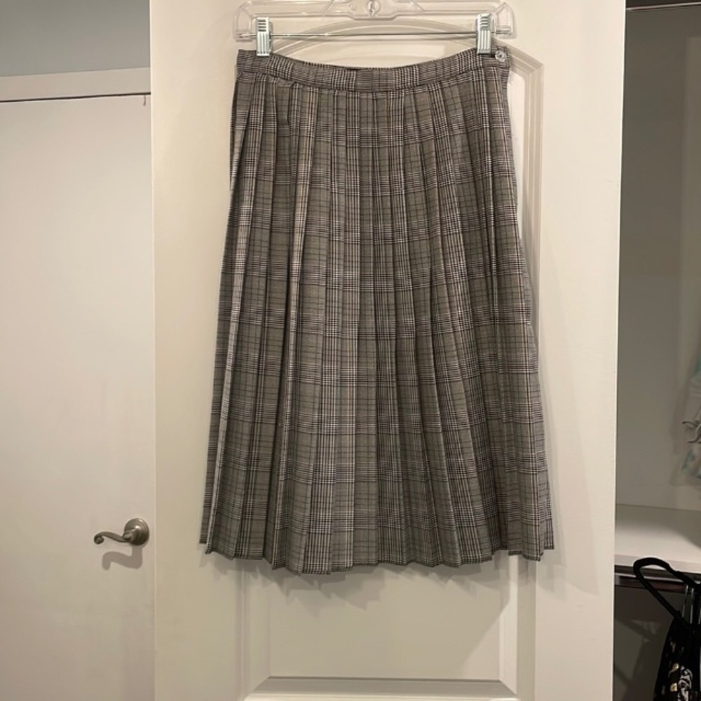Pleated Houndstooth Skirt | Solika